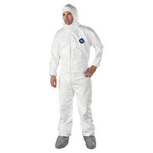 DuPont Industrial & Scientific DuPont TY122S 3XL EACH Disposable Elastic Wrist, Bootie and Hood Tyvek Coverall Suit 1414 White