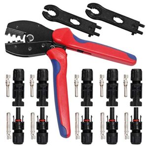 carkio solar crimping tools crimper compatible with solar panel 2.5-6.0mm² pv cable and connector male female solar cable connection