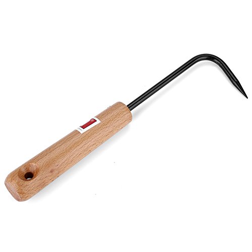 Bonsai Hook Sturdy Manganese Steel Gardening Hook Handle Bonsai Root Hook with Comfortable Wooden Handle Cutter Tools