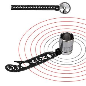 Multi-Function Drawing Tool, EDC Stationery Multifunction Scale Ruler, Versatile Circle Drawing Tool for Designers Architects Artists Student