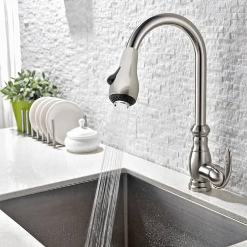 Empire Faucets RV Brushed Nickel Kitchen Faucet Sprayer Head Replacement Pull Out Faucet Replacement Sprayer Head ONLY