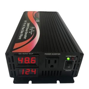 KRXNY 2000W Power Inverter 48V DC to 110V AC 60HZ Pure Sine Wave Converter with LED Display for Off Grid Solar System