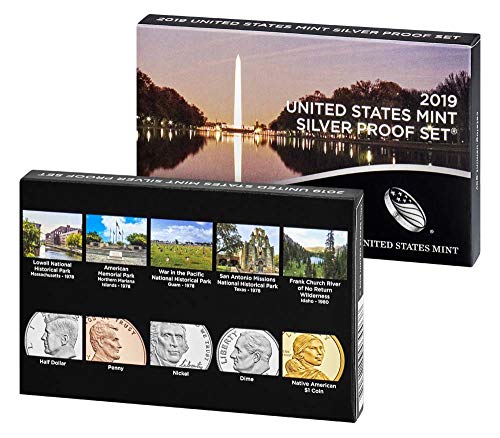 2019 S Silver Proof Set 2019 Silver Proof Set With .999 Silver Quarters,Half, Dime 10 Coin Set Very Good