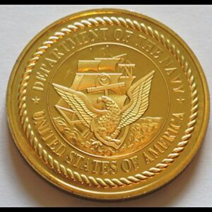 Navy USS Saratoga CV-60 Colorized Challenge Art Coin