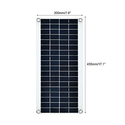 Solar Panel, 20W Outdoor Flexible Polycrystalline Solar Panel Kit With Solar Controller, Car charger, Tiger clip and Suction cups, Durable and Waterproof