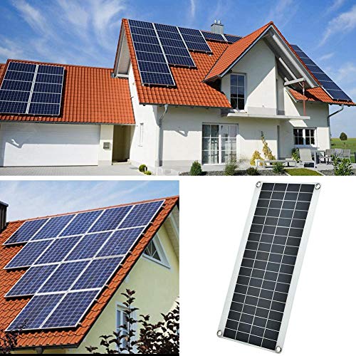 Solar Panel, 20W Outdoor Flexible Polycrystalline Solar Panel Kit With Solar Controller, Car charger, Tiger clip and Suction cups, Durable and Waterproof