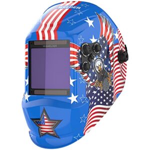yeswelder large viewing screen true color solar auto darkening welding helmet,4 arc sensor wide shade 5/9-9/13 for tig mig arc weld grinding welder mask lyg-m800h-b, viewing size 3.93"x 3.66"