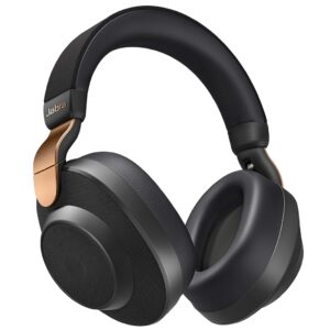 jabra elite 85h wireless noise-canceling, copper black – over ear bluetooth headphones compatible with iphone & android - built-in microphone, long battery life - rain & water resistant