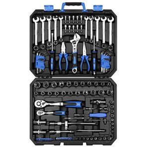 dekopro 118 piece tool kit professional auto repair tool set combination package socket wrench with most useful mechanics tools