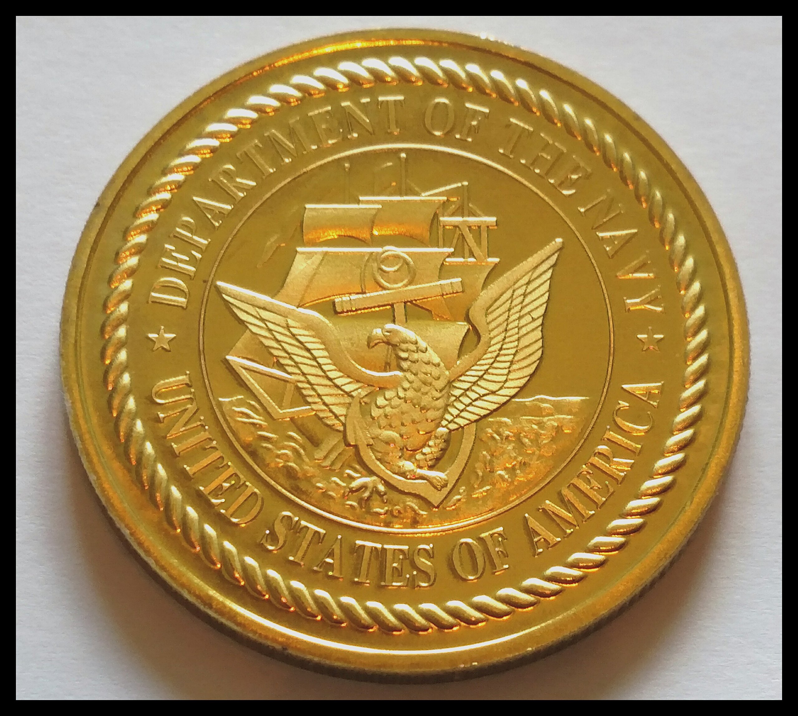 Navy USS Albuquerque Submarine Colorized Challenge Art Coin