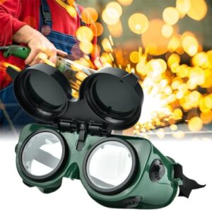 flip-up front welding goggles, safety eye protection welder goggles with 50 mm lens, protective glasses used for welding, soldering, torching, brazing & metal cutting