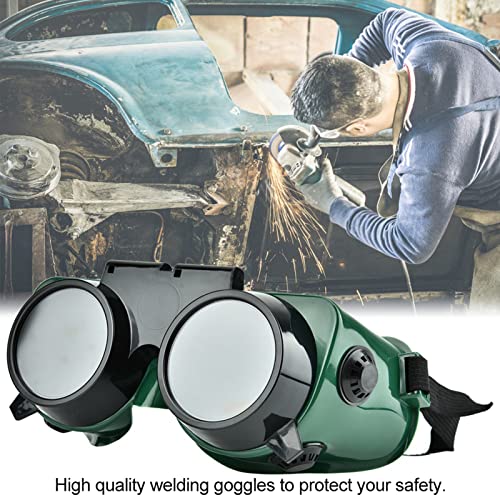 Flip-Up Front Welding Goggles, Safety Eye Protection Welder Goggles with 50 mm Lens, Protective Glasses Used for Welding, Soldering, Torching, Brazing & Metal Cutting