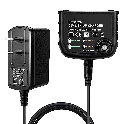 EPOWON LCS1620 Charger Compatible with Black and Decker 20V Lithium Battery Charger LBXR20 LBXR20-OPE LB20 LBX20 LBX4020 LB2X4020 LBXR2020-OPE LBXR16 BL1514