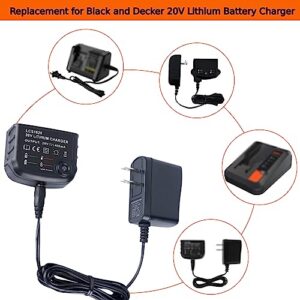 EPOWON LCS1620 Charger Compatible with Black and Decker 20V Lithium Battery Charger LBXR20 LBXR20-OPE LB20 LBX20 LBX4020 LB2X4020 LBXR2020-OPE LBXR16 BL1514