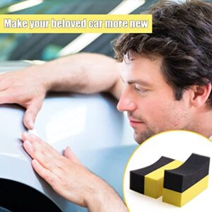 Autone Tire Contour Dressing Applicator Pads Gloss Shine Color Polishing Sponge Wax