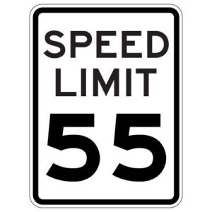 new metal sign aluminum sign r2 1 55 mph speed limit h.i.p. signs for outdoor & indoor 12" x 8"