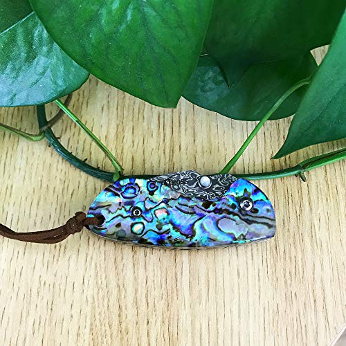 ALBATROSS Mini Pocket Knife Abalone Seashells 4.75'' Modern Damascus Steel Knife Liner Lock Folding Knife Gift Box - HGDK013B