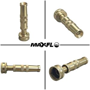 High Pressure Hose Nozzle Heavy Duty | Brass Water Hose Nozzles for Garden Hoses | Adjustable Function | Fits Standard Hoses, Garden Sprayer, Spray Nozzle, Power Washer Nozzle