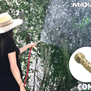 High Pressure Hose Nozzle Heavy Duty | Brass Water Hose Nozzles for Garden Hoses | Adjustable Function | Fits Standard Hoses, Garden Sprayer, Spray Nozzle, Power Washer Nozzle