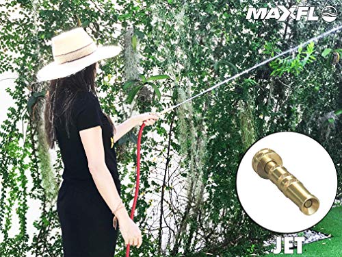 High Pressure Hose Nozzle Heavy Duty | Brass Water Hose Nozzles for Garden Hoses | Adjustable Function | Fits Standard Hoses, Garden Sprayer, Spray Nozzle, Power Washer Nozzle