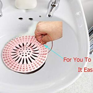 3 Pack Pet Dog Hair Catcher Shower Drain Cover,Hair Stopper Drain Protector Universal Rubber Sink Strainer for Bathtub Kitchen and Bathroom