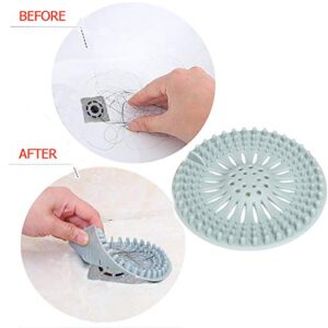 3 Pack Pet Dog Hair Catcher Shower Drain Cover,Hair Stopper Drain Protector Universal Rubber Sink Strainer for Bathtub Kitchen and Bathroom