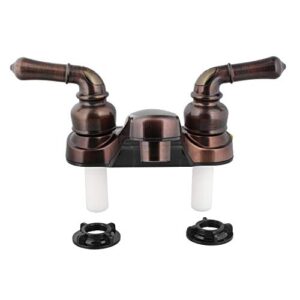 Empire Faucets RV Lavatory Faucet - 4 Inch Bronze Bathroom Faucet for RV Sink, Water Saving Aerator and Teapot Handles