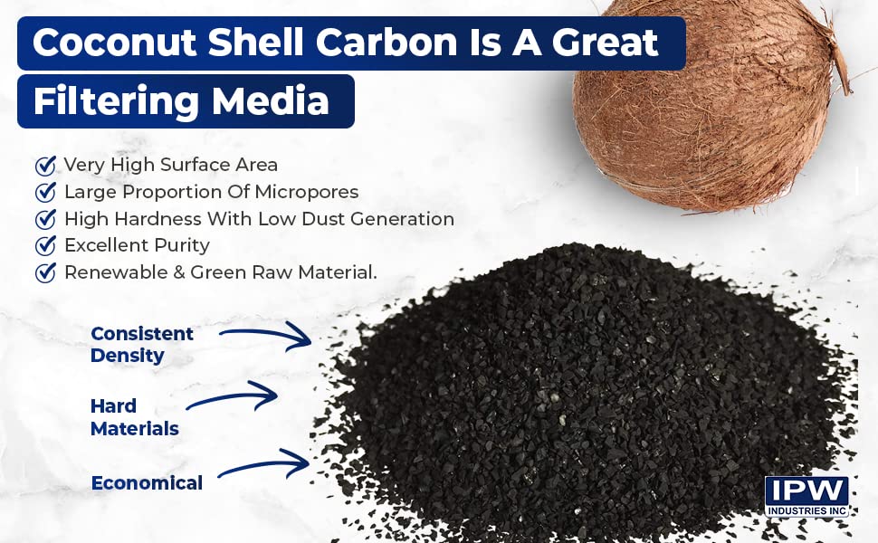 10 Lbs Bulk Water Filter/Air Filter Refill Coconut Shell Granular Activated Carbon Charcoal