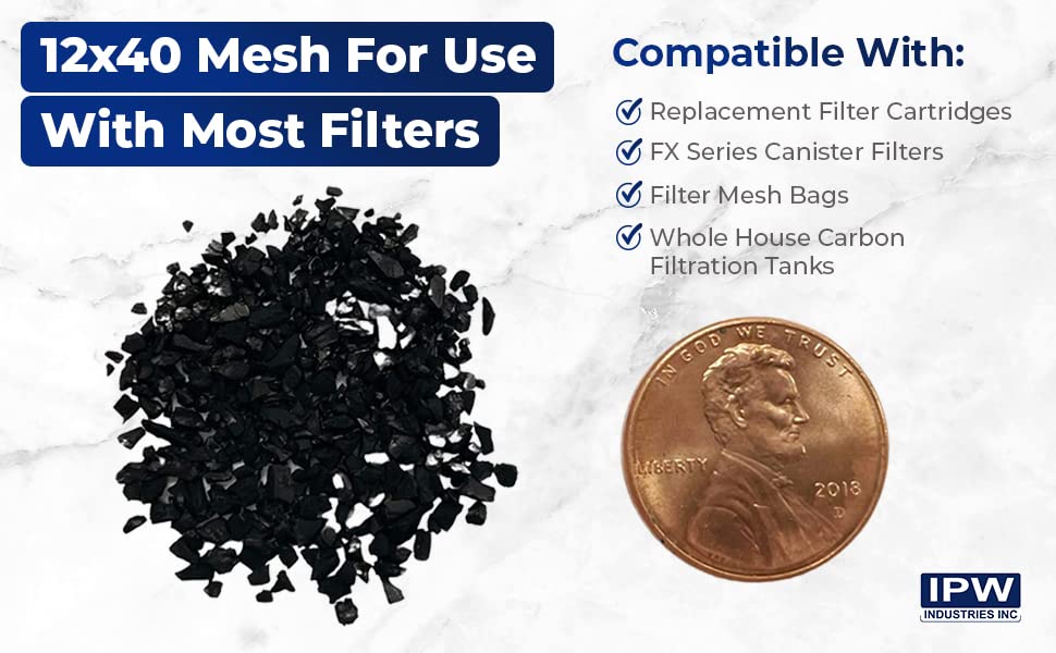 10 Lbs Bulk Water Filter/Air Filter Refill Coconut Shell Granular Activated Carbon Charcoal