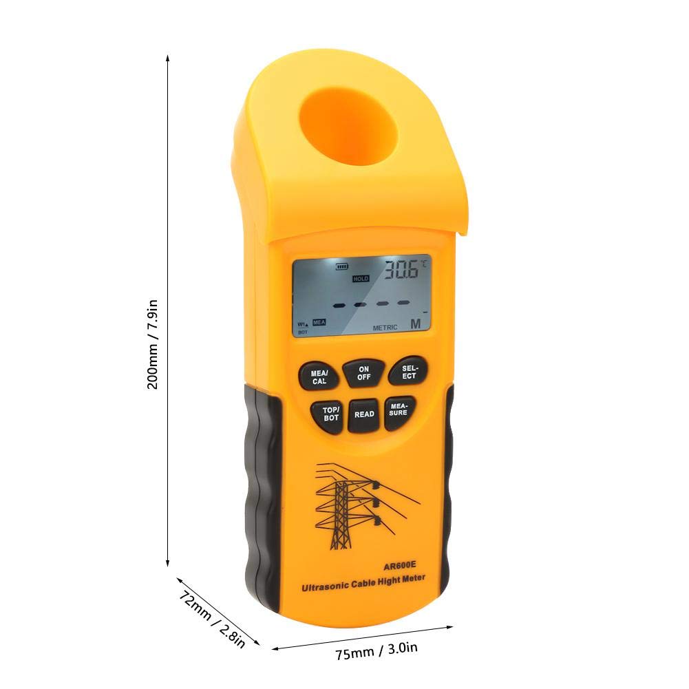 Ultrasonic Cable Height Meter Smart Sensor AR600E LCD Display 6 Cables 3-23m Measurement Ultrasonic Cable Height Meter Height Measuring Instruments