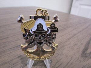 united states navy ask the chief 3 skulls chief petty officer challenge coin