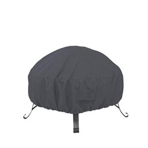 covolo fire pit cover round gas firepit cover outdoor heavy duty kettle cover fireplace cover grill cover, durable water resistant, lightweight, eco-friendly furniture cover 32x14 inch