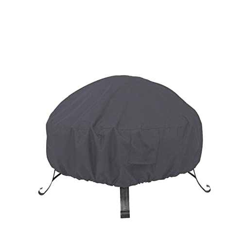 Covolo Fire Pit Cover Round Gas firepit Cover Outdoor Heavy Duty Kettle Cover Fireplace Cover Grill Cover, Durable Water Resistant, Lightweight, Eco-Friendly Furniture Cover 32x14 inch