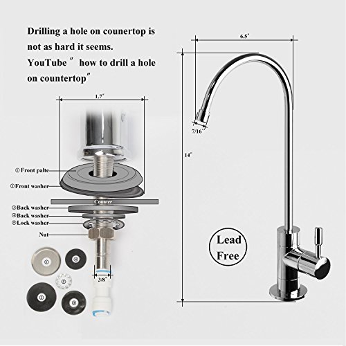 Geekpure 6-Stage Reverse Osmosis RO Drinking Water Filter System with Alkaline pH+ Filter-75GPD