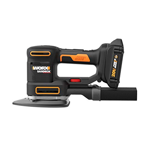 WORX 20V Cordless Multi-Purpose Sander WX820L.2 Multi Sander, tool-less clamping, DustStop micro filter, 2 * 2.0Ah Batteries & Charger included