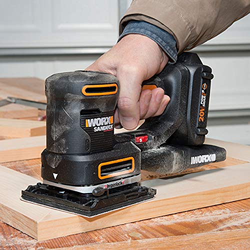 WORX 20V Cordless Multi-Purpose Sander WX820L.2 Multi Sander, tool-less clamping, DustStop micro filter, 2 * 2.0Ah Batteries & Charger included