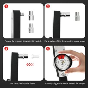 LIANDU-US Dial Indicator Torque Wrench Indicating Torquemeter 1/2" Drive 0-100 Nm High Precision Torque Meter Professional Measure Tool, ± 3% Accuracy