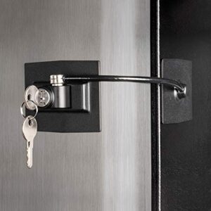 guardianite premium refrigerator door lock with built-in keyed lock (black)