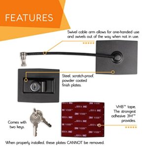 Guardianite Premium Refrigerator Door Lock with Built-in Keyed Lock (Black)