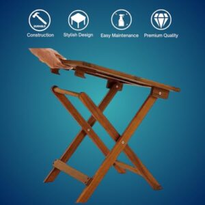 cucunu Outdoor Folding Side Table 18x18“ for Patio, Garden & Camping - Adirondack Table Made of Acacia Wood - Coffee & Dining End Tables