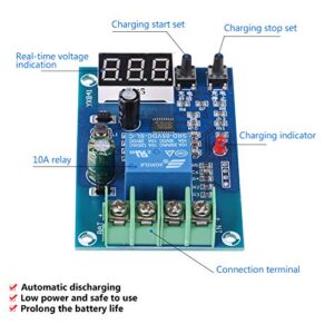 Battery Charging Controller Module, 6-60V 10A Lithium Battery Charging Control Module Board Automatic Charger Power Source Switch for Car Generators, Solar Power, Wind Turbines