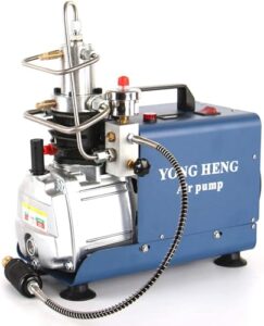 yong heng high pressure air compressor pump,adjustable control with auto-stop 110v 30mpa electric air pump air rifle pcp 4500psi paintball fill station for fire fighting and diving