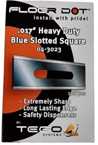 square corner slotted carpet blades