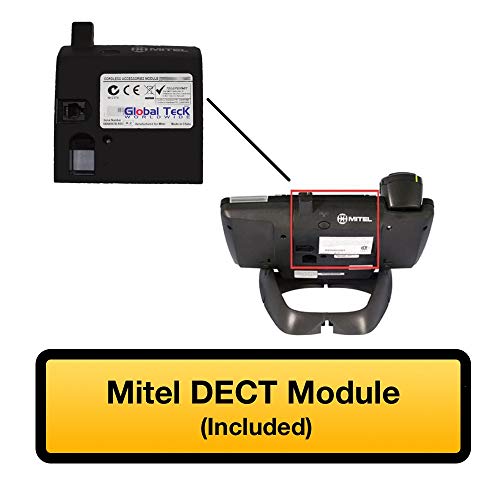 Mitel Cordless Headset and DECT Module Bundle, #50005712 | Mitel 5330e, 5340e and 5360e phones | Includes all accessories (Renewed)