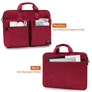 KINGSLONG Slim 17.3 inch Laptop Bag Sleeve Carrying Case with Shoulder Strap, Notebook Ultrabooks Computer Handbag Cover for Men Women Fit for Acer Asus Lenovo HP Toshiba Red