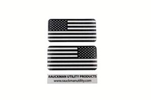 black ops reflective usa flag hard hat stickers - engineer grade - 1" x 2" - qty 2 - made in the usa