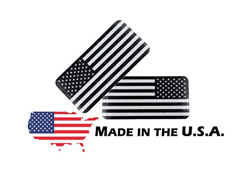 Black Ops Reflective USA Flag Hard Hat Stickers - Engineer Grade - 1" x 2" - Qty 2 - Made in The USA