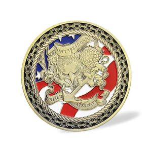 US Navy Chief Military Challenge Coin Power of Positive Leadership Don't Tread Me