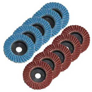 fppo 2" 10pcs grinding wheel flap discs for 2-inch mini air angle grinder, for metal wood and plastic polishing 80 grit
