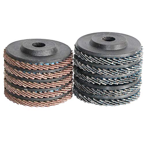 FPPO 2" 10PCS Grinding Wheel Flap Discs for 2-inch Mini Air Angle Grinder, for Metal Wood and Plastic polishing 80 Grit